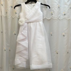 Us Angel First Communion Ruffle Organza Dress Size 7/ flower girl dress